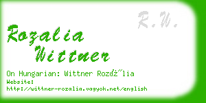 rozalia wittner business card